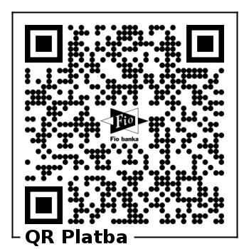 QR kód platby na bankovní spojení provozovatele se zprávou SoudyApp podpora.